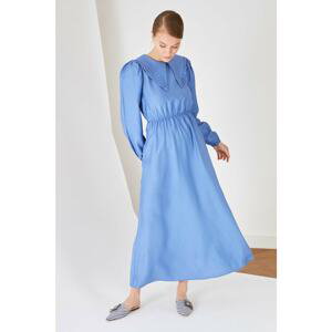 Trendyol Blue Baby Collar Dress