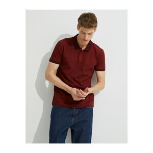 Koton Polo Neck Tshirt Patterned Cotton Short Sleeve