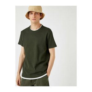 Koton Slim Fit Crew Neck Waffle T-Shirt