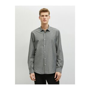 Koton Men's Cotton Classic Collar Long Sleeve Shirt