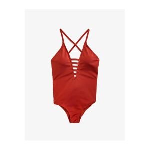Koton Women's Red Strappy Swimsuit