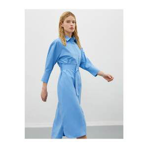 Koton Poplin Shirt Dress with Belt Cotton 3/4 Sleeve