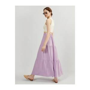 Koton Women's Purple Long Skirt