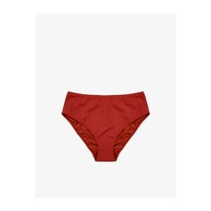 Koton Women's Brown High Waist Bikini Bottom