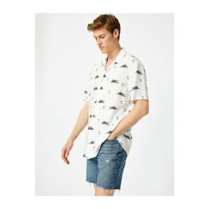 Koton Short Sleeve Shirt Printed Cotton