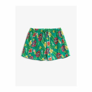 Koton Girl Green Normal Waist Floral Shorts
