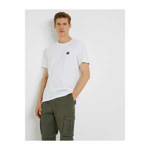 Koton Embroidered T-shirt Cotton Short Sleeve Regular Fit