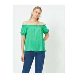 Koton Off The Shoulder Short Sleeve Ruffle Detail Blouse