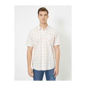 Koton Checkered Short Sleeve Shirt With One Pocket