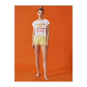 Koton Pajama Set - Multi-color - With Slogan
