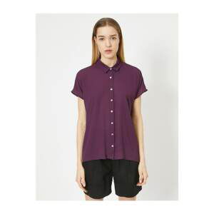 Koton Women Eggplant Purple Shirt