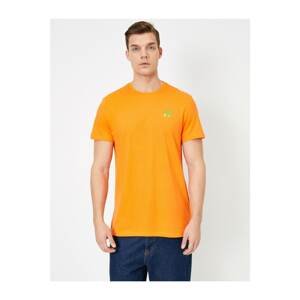 Koton Crew Neck Chest Embroidered Regular Fit Tshirt