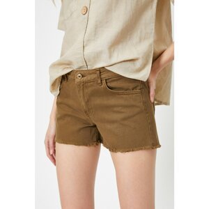 Koton Shorts - Brown - Normal Waist