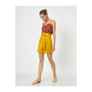 Koton Shorts - Yellow - High Waist