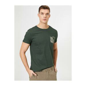 Koton Men's Green Pocket Detail T-shirt