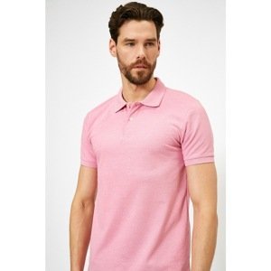 Koton Men's Pink Polo Neck T-Shirt