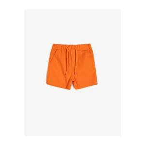 Koton Baby Girl Orange Cotton Shorts With Pocket