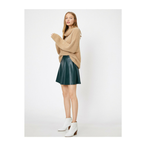 Koton Women's Green Normal Waist Mini Skirt
