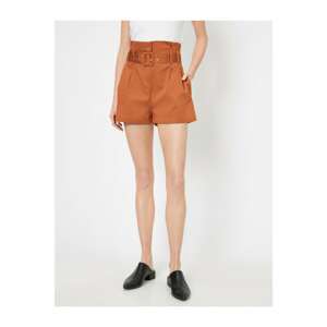 Koton High Waist Belt Detail Trousers