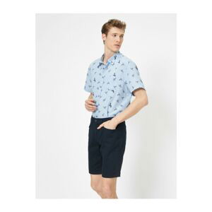 Koton Bird Print Short Sleeve Regular Fit Shirt