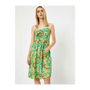 Koton Women's Yellow Patterned Dress