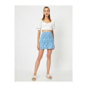Koton Women's Blue Patterned Skirt