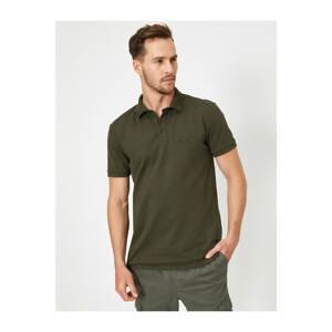 Koton Men's Green Polo Neck T-Shirt