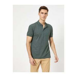 Koton Men's Green Polo Neck T-shirt