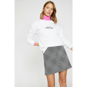 Koton Women Black Checkered Skirt