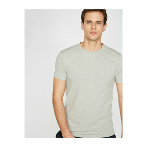 Koton Men's Gray Crew Neck T-Shirt