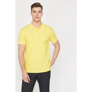 Koton Men's Yellow Polo Neck T-shirt