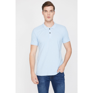 Koton Men's Blue Polo Neck T-Shirt
