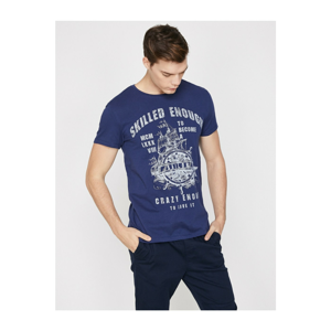 Koton T-Shirt - Navy blue - Regular fit