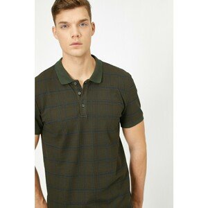 Koton Men's Green Checkered T-Shirt