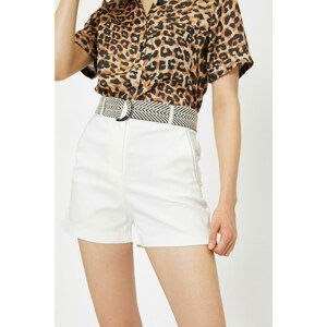 Koton Women Ecru Pocket Detailed Shorts