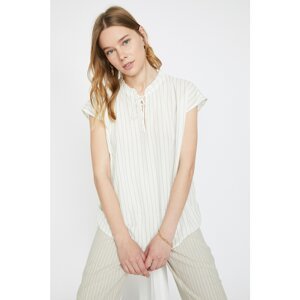 Koton Women Ecru Striped Blouse