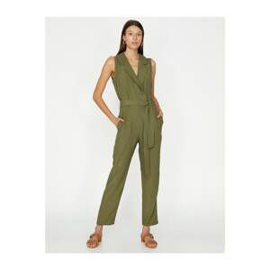 Koton Women's Waist Tie Jumpsuit