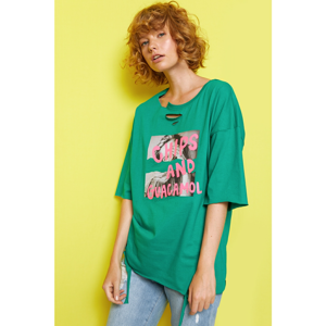Koton T-Shirt - Green - Relaxed