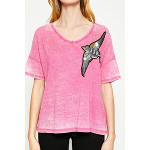 Koton Women's Fuchsia T-Shirt