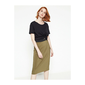 Koton Women's Khaki Slim Fit Skirt