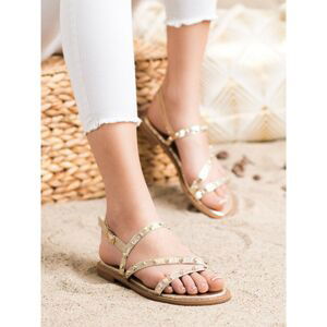 GOODIN GOLD SANDALS WITH ORNAMENTS