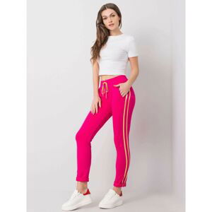 Fuchsia pants with stripes