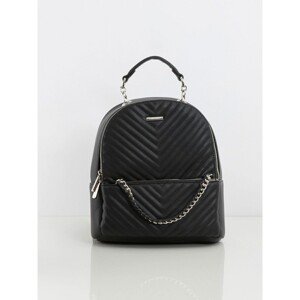 Black women´s eco-leather backpack