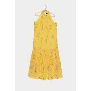 Trendyol Yellow Stand-up Collar Dress