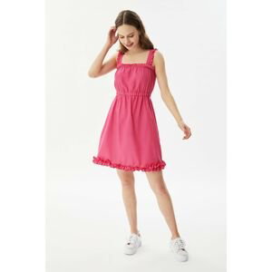 Trendyol Pink Strap Frilly Dress