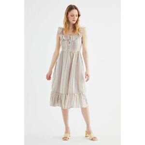 Trendyol Multicolored Striped Frilly Dress