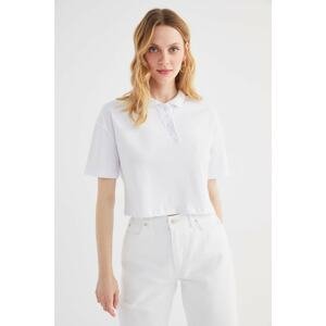 Trendyol White Polo Neck Knitted Blouse