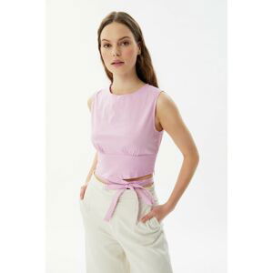 Trendyol Pink Tie Blouse