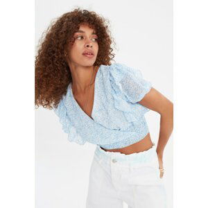 Trendyol Blue Petite Tie Detailed Blouse