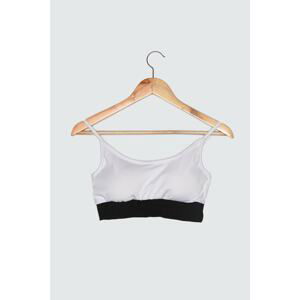 Trendyol White Super Crop Knitted Bustier